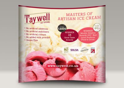 Taywell Ice Cream 3x3 Pop Up Design by Bussroot