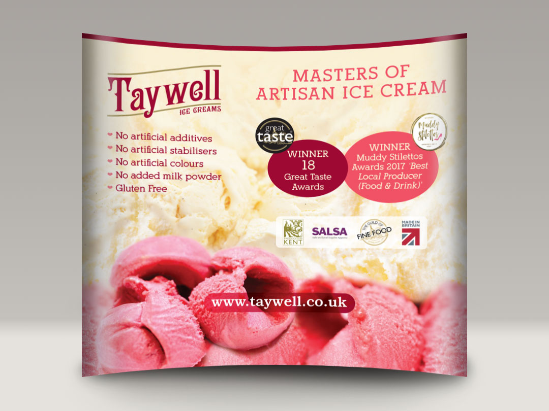 Taywell Ice Cream 3x3 Pop Up Design by Bussroot