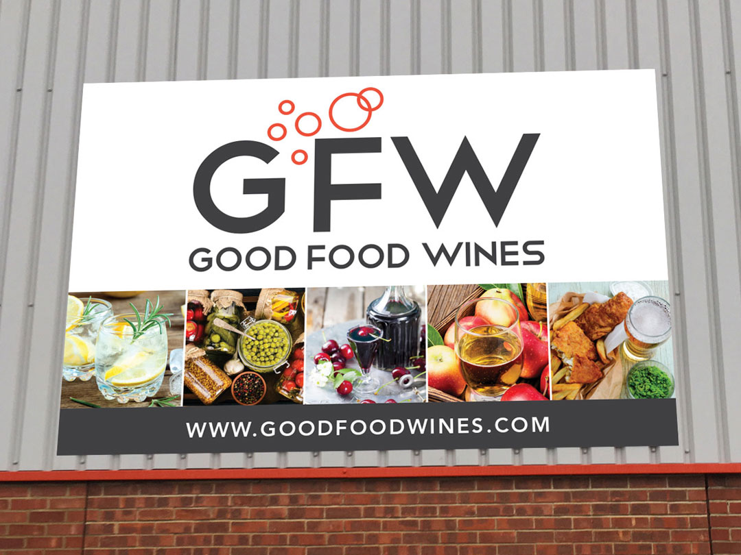 Good Food Wines Signage designed by Bussroot