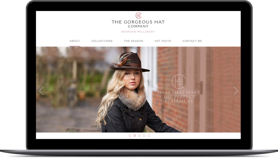 The Gorgeous Hat Company Website design by Bussroot