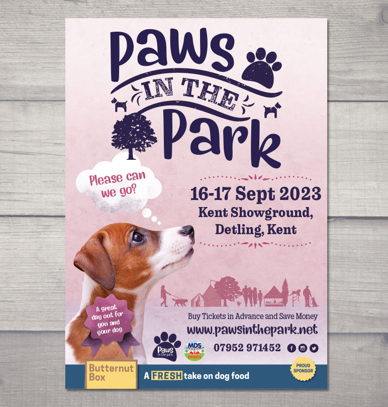 Paws in the Park Flyer Designed by Bussroot