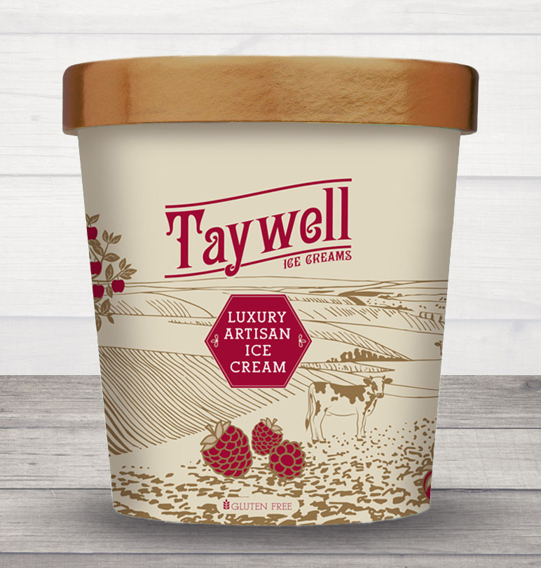 Taywell Ice Cream Packaging design by Bussroot