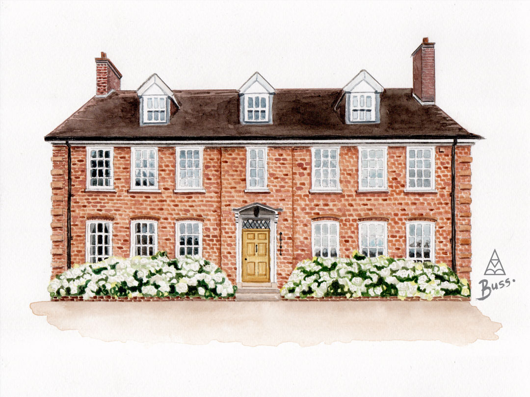 Watercolour Venue Watercolour of a house