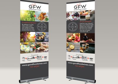 Good Food Wines Roller Banner and Exhibition Design Designed by Bussroot